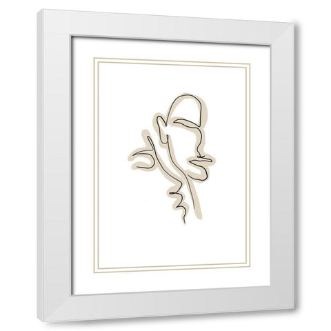 Untitled White Modern Wood Framed Art Print with Double Matting by Boulova, Veronika