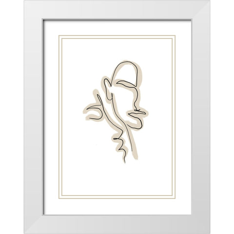 Untitled White Modern Wood Framed Art Print with Double Matting by Boulova, Veronika