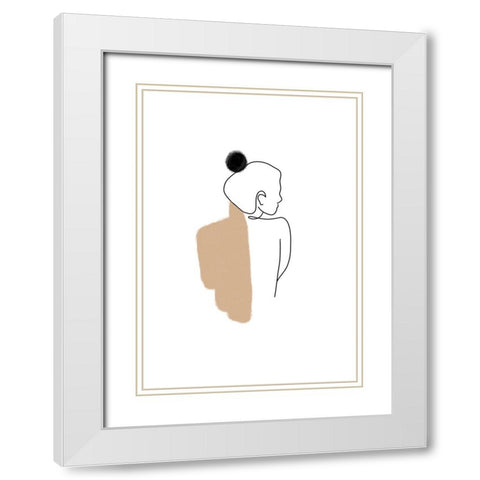 Untitled White Modern Wood Framed Art Print with Double Matting by Boulova, Veronika