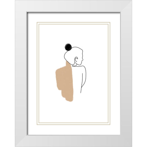 Untitled White Modern Wood Framed Art Print with Double Matting by Boulova, Veronika
