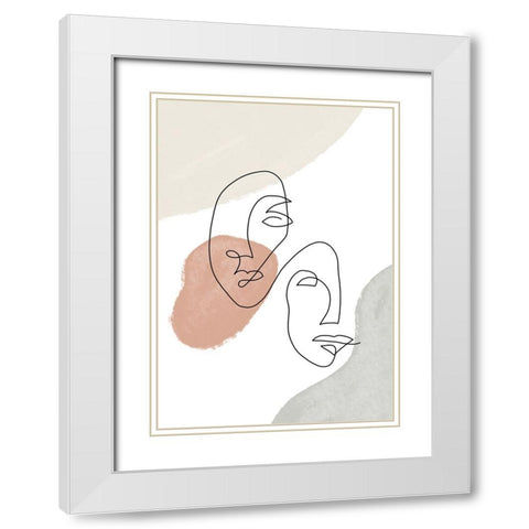 Untitled White Modern Wood Framed Art Print with Double Matting by Boulova, Veronika