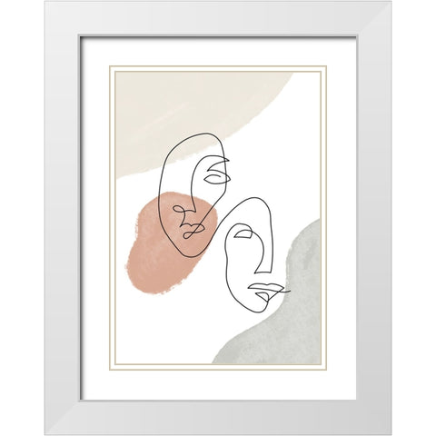 Untitled White Modern Wood Framed Art Print with Double Matting by Boulova, Veronika
