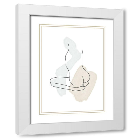 Untitled White Modern Wood Framed Art Print with Double Matting by Boulova, Veronika