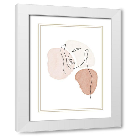 Untitled White Modern Wood Framed Art Print with Double Matting by Boulova, Veronika
