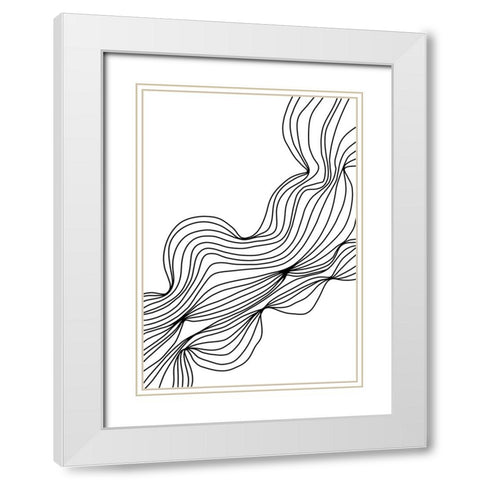 Untitled White Modern Wood Framed Art Print with Double Matting by Boulova, Veronika