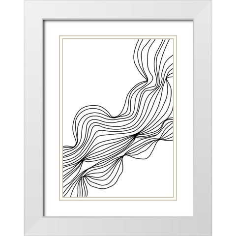 Untitled White Modern Wood Framed Art Print with Double Matting by Boulova, Veronika