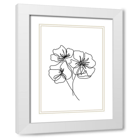 Untitled White Modern Wood Framed Art Print with Double Matting by Boulova, Veronika