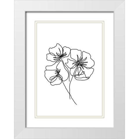 Untitled White Modern Wood Framed Art Print with Double Matting by Boulova, Veronika