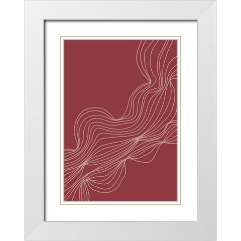 Untitled White Modern Wood Framed Art Print with Double Matting by Boulova, Veronika