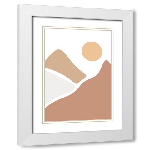 Untitled White Modern Wood Framed Art Print with Double Matting by Boulova, Veronika