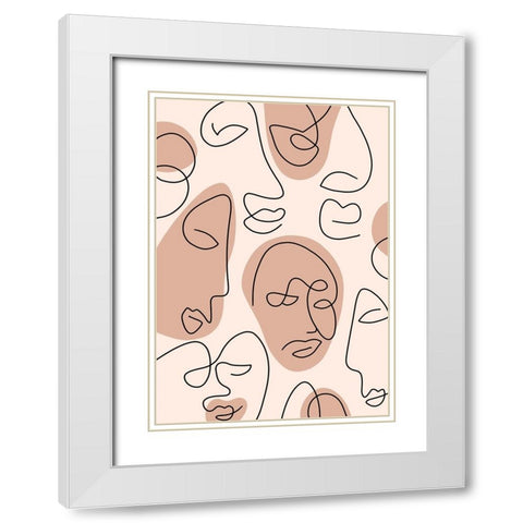 Untitled White Modern Wood Framed Art Print with Double Matting by Boulova, Veronika