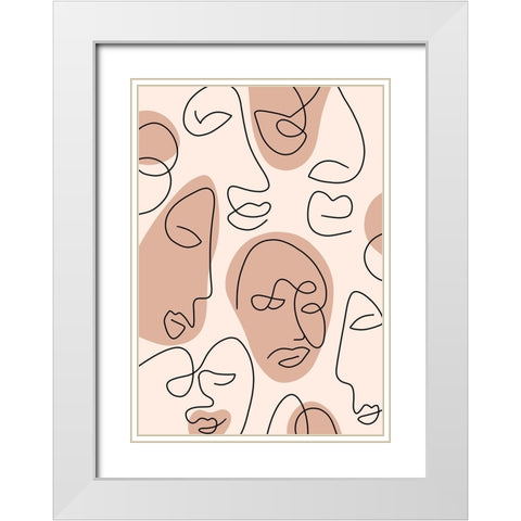 Untitled White Modern Wood Framed Art Print with Double Matting by Boulova, Veronika