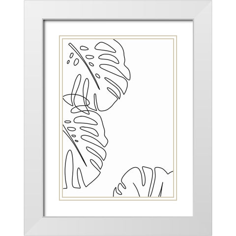 Untitled White Modern Wood Framed Art Print with Double Matting by Boulova, Veronika