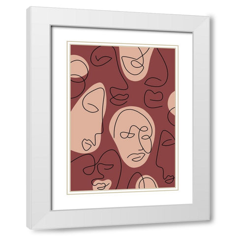 Untitled White Modern Wood Framed Art Print with Double Matting by Boulova, Veronika