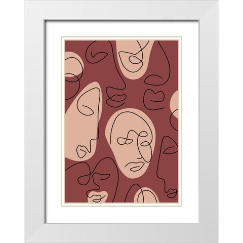 Untitled White Modern Wood Framed Art Print with Double Matting by Boulova, Veronika