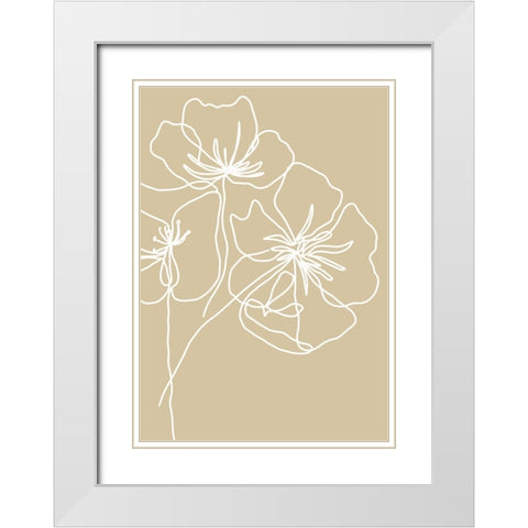 Untitled White Modern Wood Framed Art Print with Double Matting by Boulova, Veronika