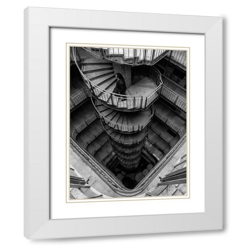 Vertigo White Modern Wood Framed Art Print with Double Matting by Yilmazmaden, Alphan