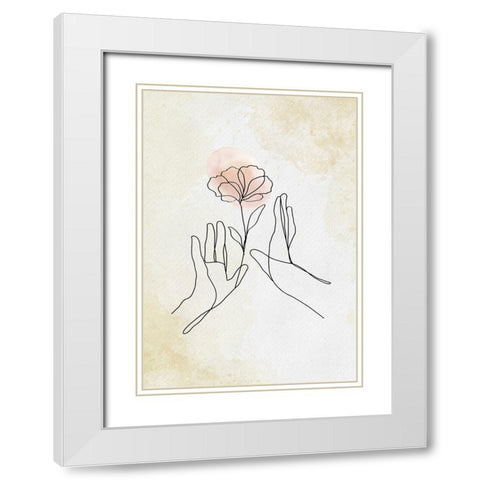 Lyonii White Modern Wood Framed Art Print with Double Matting by Roze, Fadil