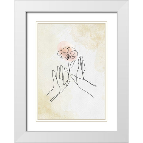 Lyonii White Modern Wood Framed Art Print with Double Matting by Roze, Fadil