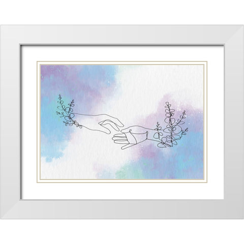 Morus a Lutea White Modern Wood Framed Art Print with Double Matting by Roze, Fadil