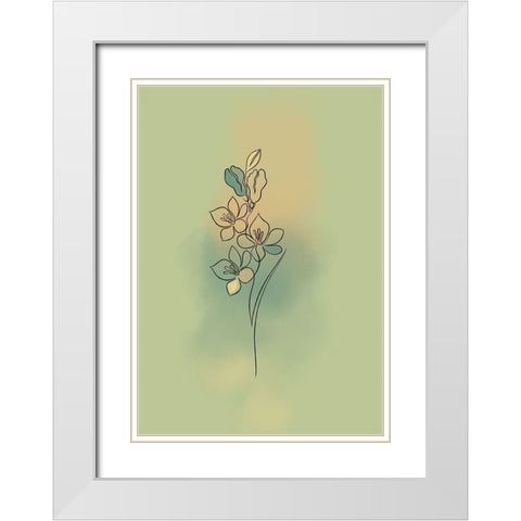 Bellisimo White Modern Wood Framed Art Print with Double Matting by Roze, Fadil