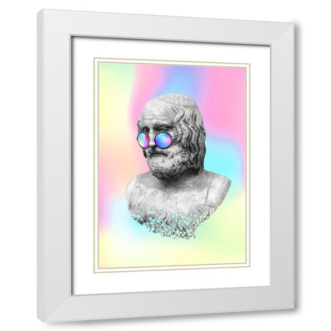 Vangelis White Modern Wood Framed Art Print with Double Matting by Roze, Fadil