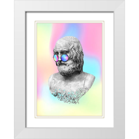 Vangelis White Modern Wood Framed Art Print with Double Matting by Roze, Fadil