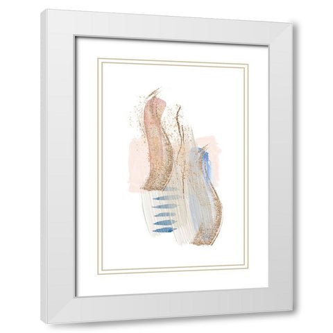 Soft Pink Blue 2 White Modern Wood Framed Art Print with Double Matting by Ann Moss, Sally