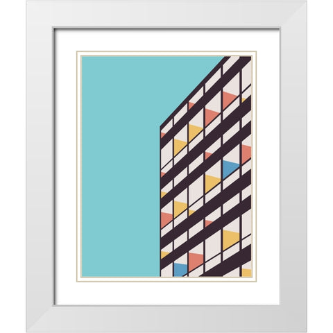 Corbusier White Modern Wood Framed Art Print with Double Matting by Bodart, Florent