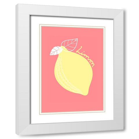 Limon White Modern Wood Framed Art Print with Double Matting by Fritsch, Athene