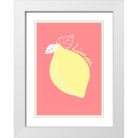 Limon White Modern Wood Framed Art Print with Double Matting by Fritsch, Athene