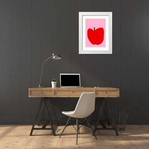 Apple White Modern Wood Framed Art Print with Double Matting by Fritsch, Athene