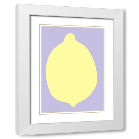 Lemon White Modern Wood Framed Art Print with Double Matting by Fritsch, Athene