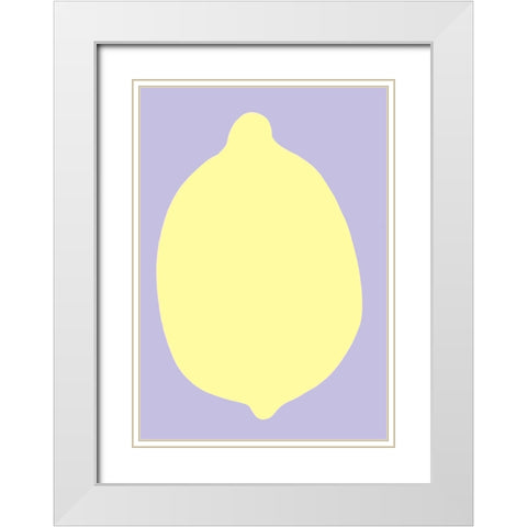 Lemon White Modern Wood Framed Art Print with Double Matting by Fritsch, Athene
