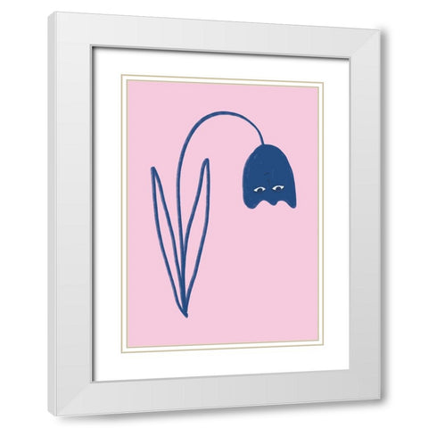 Happy Tulip White Modern Wood Framed Art Print with Double Matting by Fritsch, Athene
