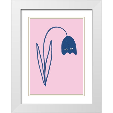 Happy Tulip White Modern Wood Framed Art Print with Double Matting by Fritsch, Athene