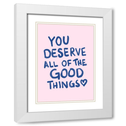 Good Things White Modern Wood Framed Art Print with Double Matting by Fritsch, Athene