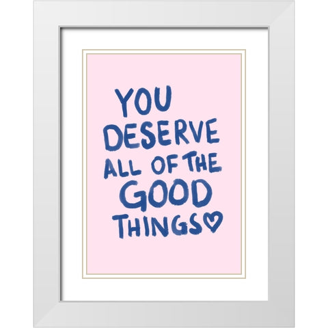 Good Things White Modern Wood Framed Art Print with Double Matting by Fritsch, Athene