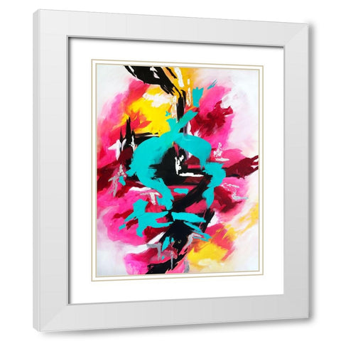 Adhara White Modern Wood Framed Art Print with Double Matting by Storms, Alyson