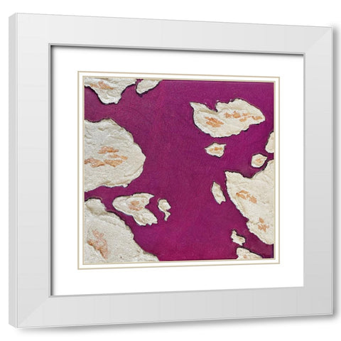 Aubergine Islands White Modern Wood Framed Art Print with Double Matting by Storms, Alyson
