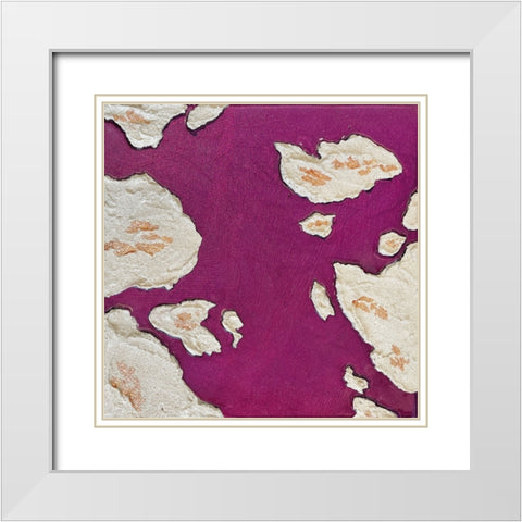 Aubergine Islands White Modern Wood Framed Art Print with Double Matting by Storms, Alyson