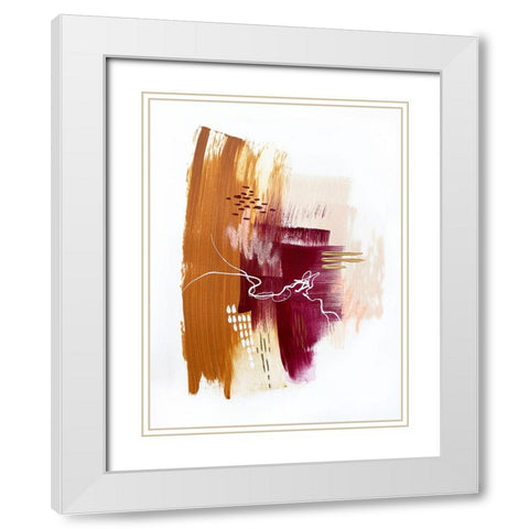 Autumnal Bliss 2 White Modern Wood Framed Art Print with Double Matting by Storms, Alyson