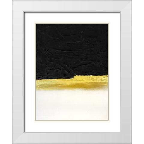 Black and White Golden Light White Modern Wood Framed Art Print with Double Matting by Storms, Alyson