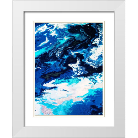 Bright Splash 1 White Modern Wood Framed Art Print with Double Matting by Storms, Alyson