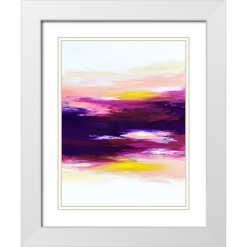 Bright Sunset White Modern Wood Framed Art Print with Double Matting by Storms, Alyson