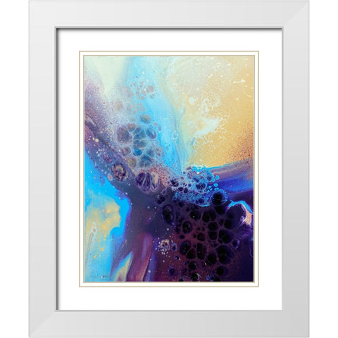 Burst of Color White Modern Wood Framed Art Print with Double Matting by Storms, Alyson