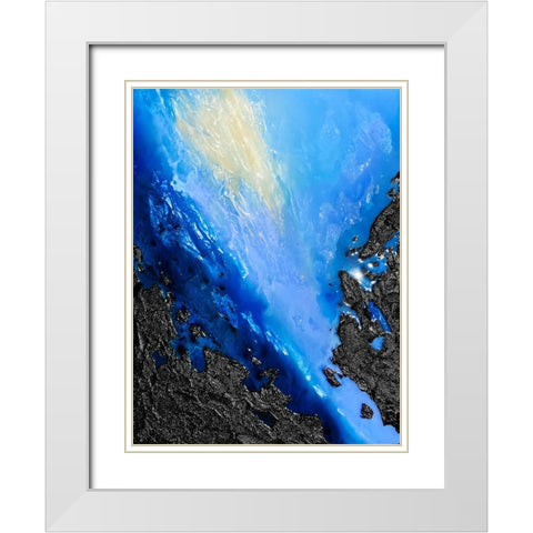Coastal Waves White Modern Wood Framed Art Print with Double Matting by Storms, Alyson