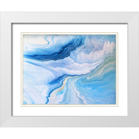 Colorful Ocean White Modern Wood Framed Art Print with Double Matting by Storms, Alyson