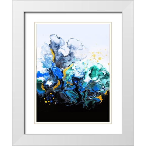 Colorful Smoke White Modern Wood Framed Art Print with Double Matting by Storms, Alyson