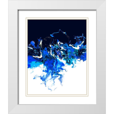 Colorful Wave 2 White Modern Wood Framed Art Print with Double Matting by Storms, Alyson